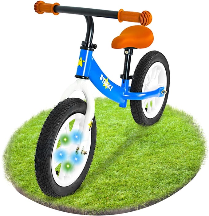 Starky - Loopfiets - LED Wielen - Stalen Frame - Verstelbaar
