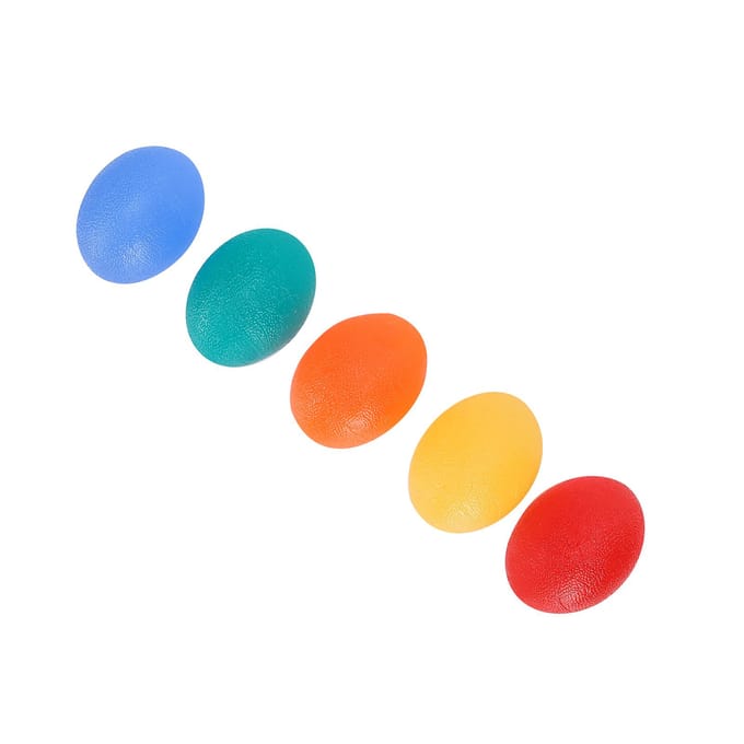 Lot de 5 balles de préhension en silicone pour exercices de musculation des doigts blue