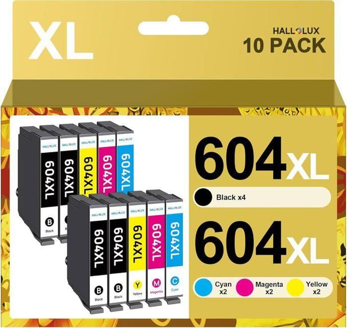 Cartouches d'Encre Compatible - ZIG-ZAG TERRITOIRES - 604XL - Pack de 10 - Haute Capacité - Couleurs Éclatantes