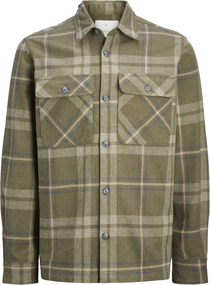 JACK&JONES - JPRRAYMOND MELANGE CHECK OVERSHIRT PLS - Heren - Overhemden