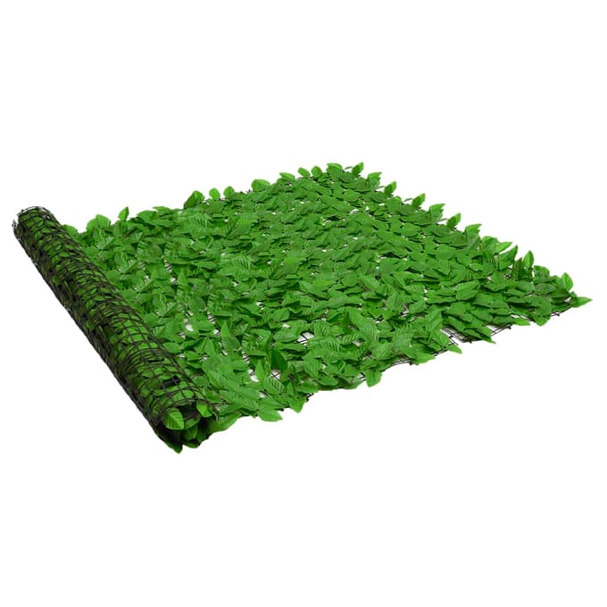 vidaXL Balkonscherm met groene bladeren 300x150 cm
