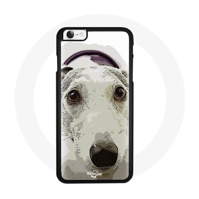 Het witte hoesje van SE van Iphone van de Windhond