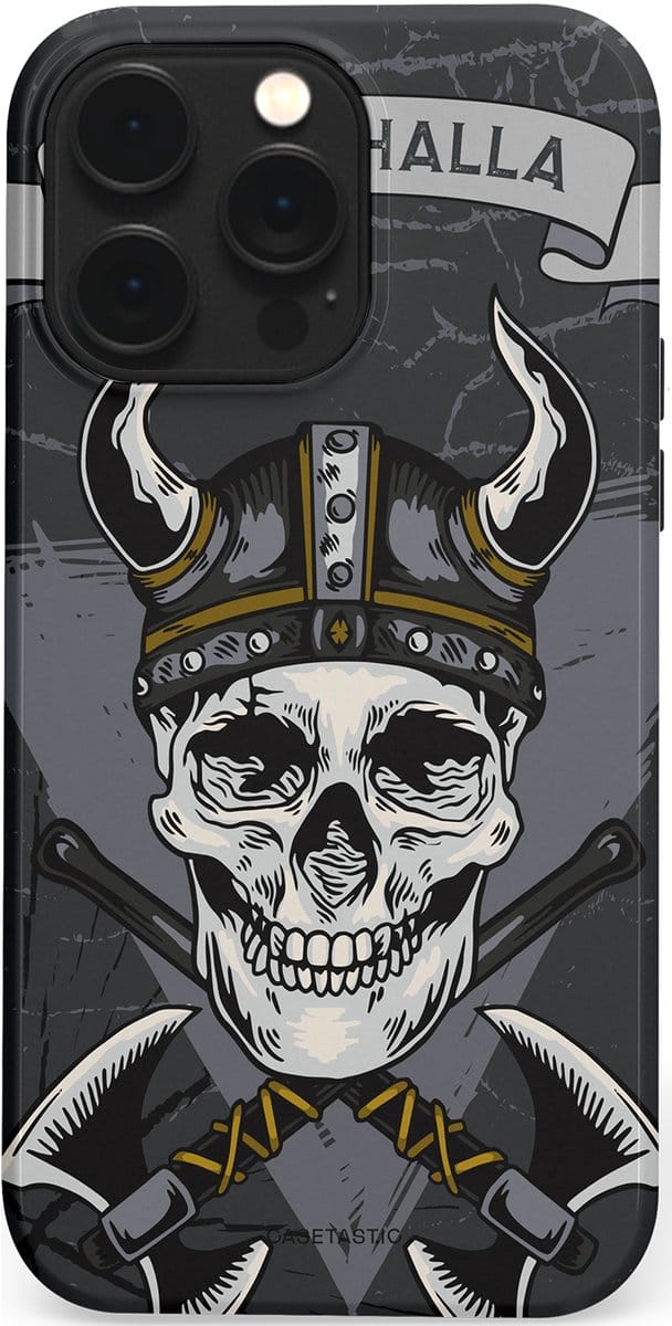 Casetastic hoesje geschikt voor Apple iPhone 14 Pro Max - MagSafe - Dubbellaagse bescherming - Valhalla - Fashion Case - Donkergrijs Grijs