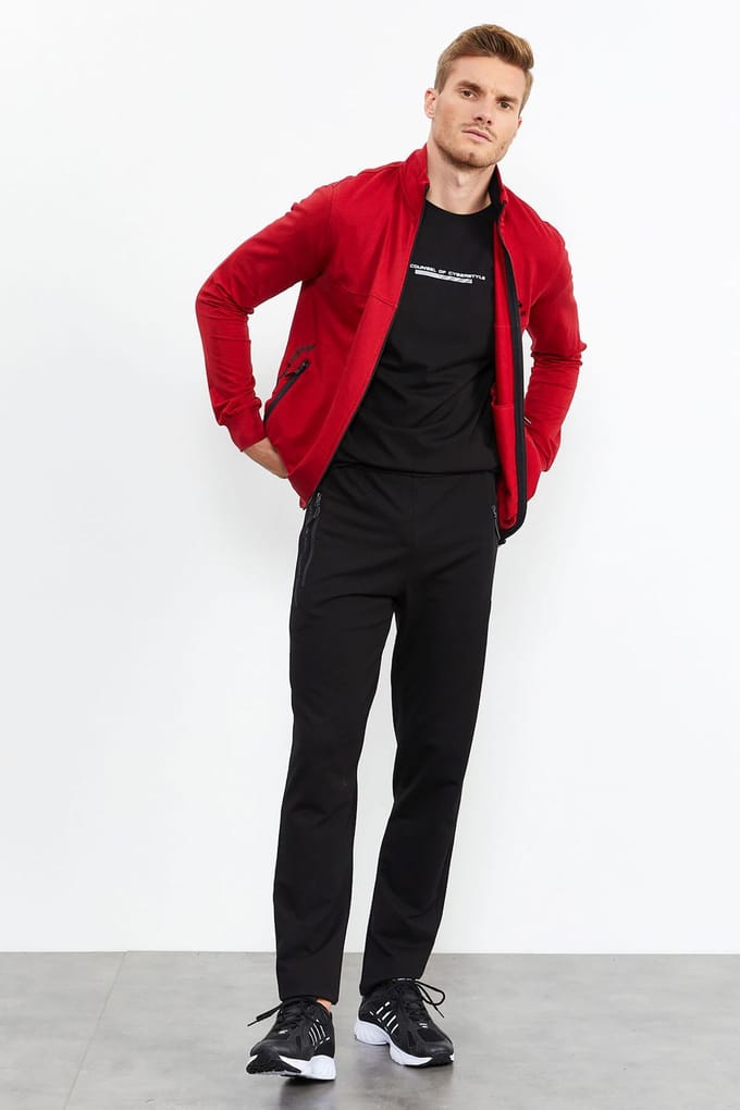 Heren Sweatshirt en Broek Set met Rits Voorkant