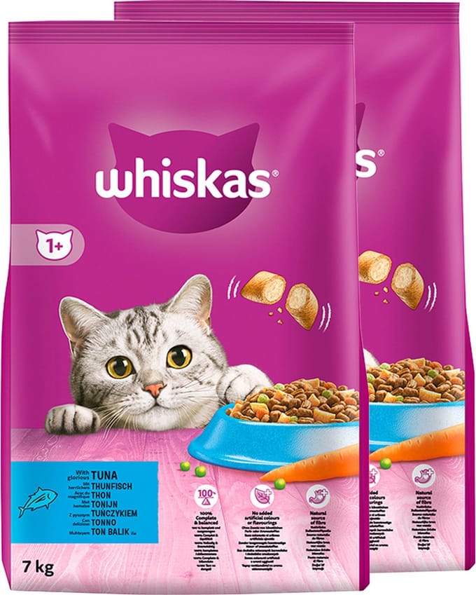 Whiskas katten droogvoer met tonijn - 7kg x 2