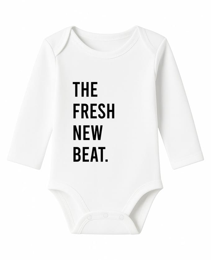 Romper A fresh new beat - wit - lange mouw