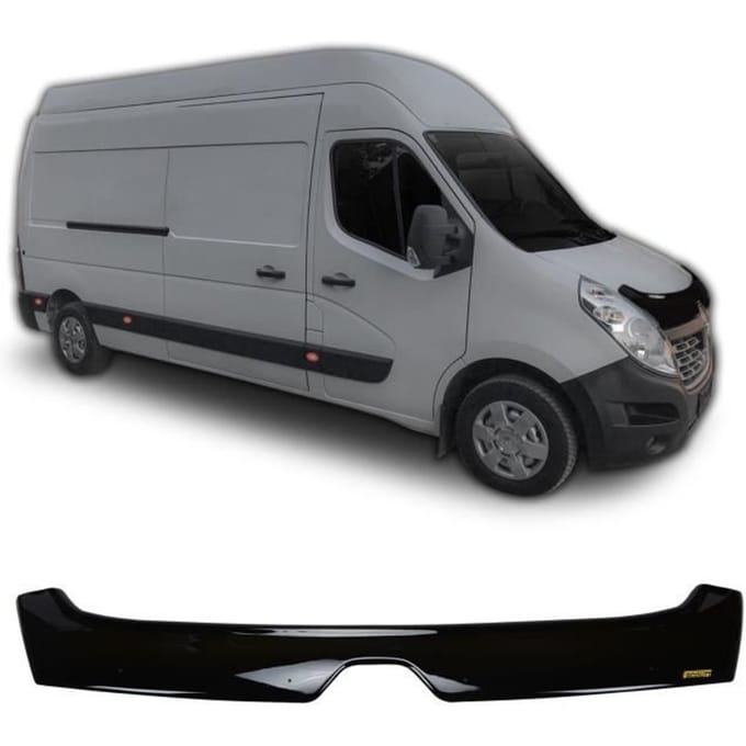 Motorkapspoiler - SCOUTT - Renault Master 2014-2019 - ABS - Eenvoudige installatie - Zwart zwart