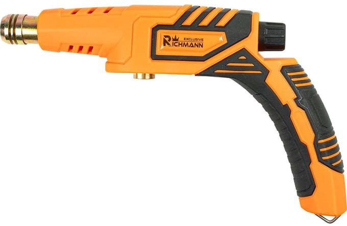Gasbrander met piëzo-ontsteking voor 7/16" gaspatronen, gasbus