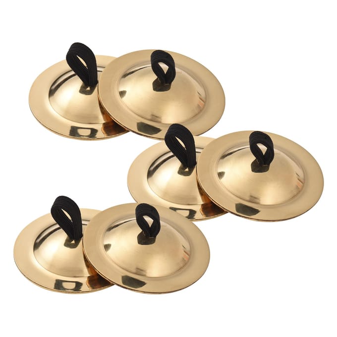 6 stuks vingerbekkens buikdans koperen vingerbekkens muziekinstrument buikdans vinger goud