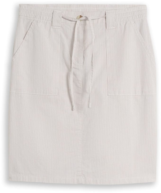 Tom Tailor - Chino-rok met trekkoord - Maat 42 - delicate taupe grey stripe