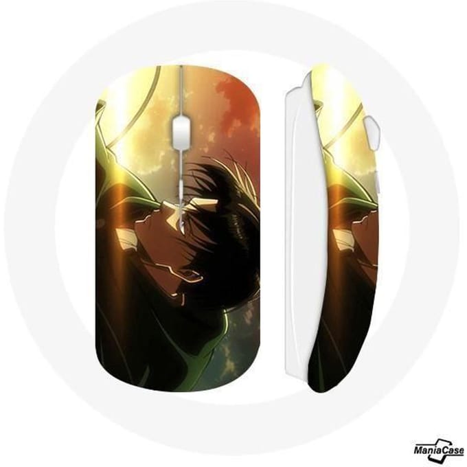 Souris Sans Fil - Attack on Titan - Levi Ackerman - USB Wifi - Compatible Mac et PC - Blanc