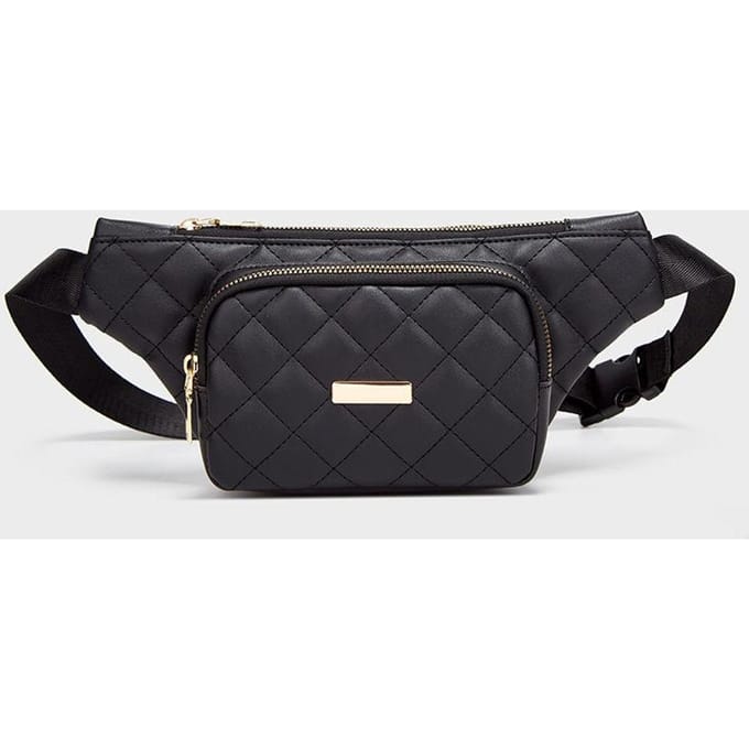 Cameratas, Modieuze Crossbody Telefoon Heuptas met Dubbele Rits, Dames Tas, Modieuze Borsttas black