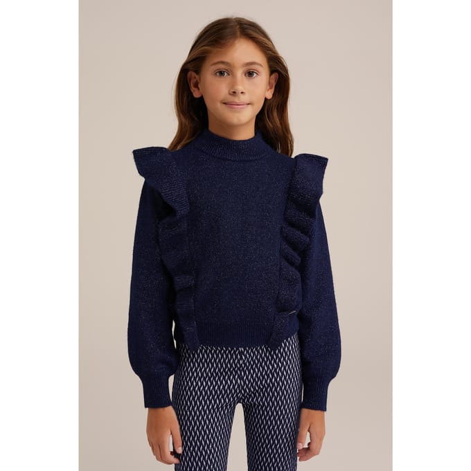 WE Fashion Knitted Pullover Dark Blue Taglia: 146/152 | Maglioni Outlet | Unisex | Blu