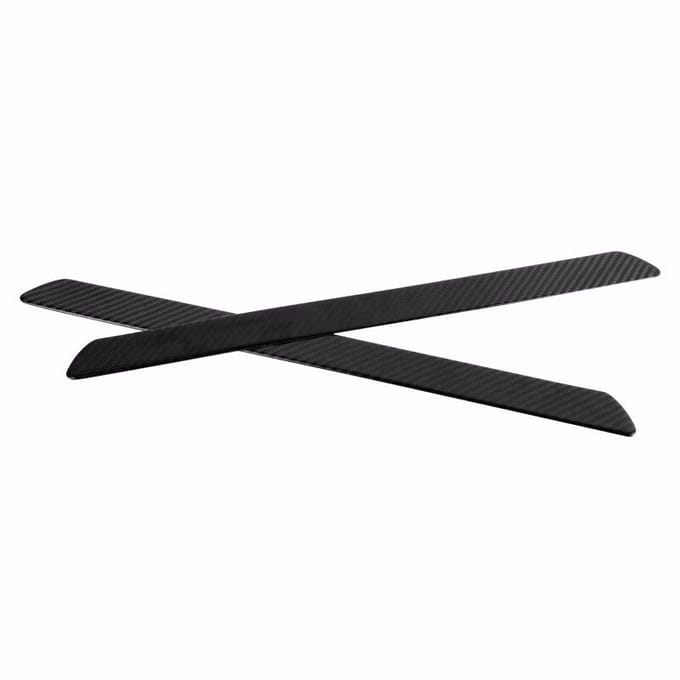 2 x 49 cm echte koolstofvezel autodeur dorpellijst beschermplaat gray