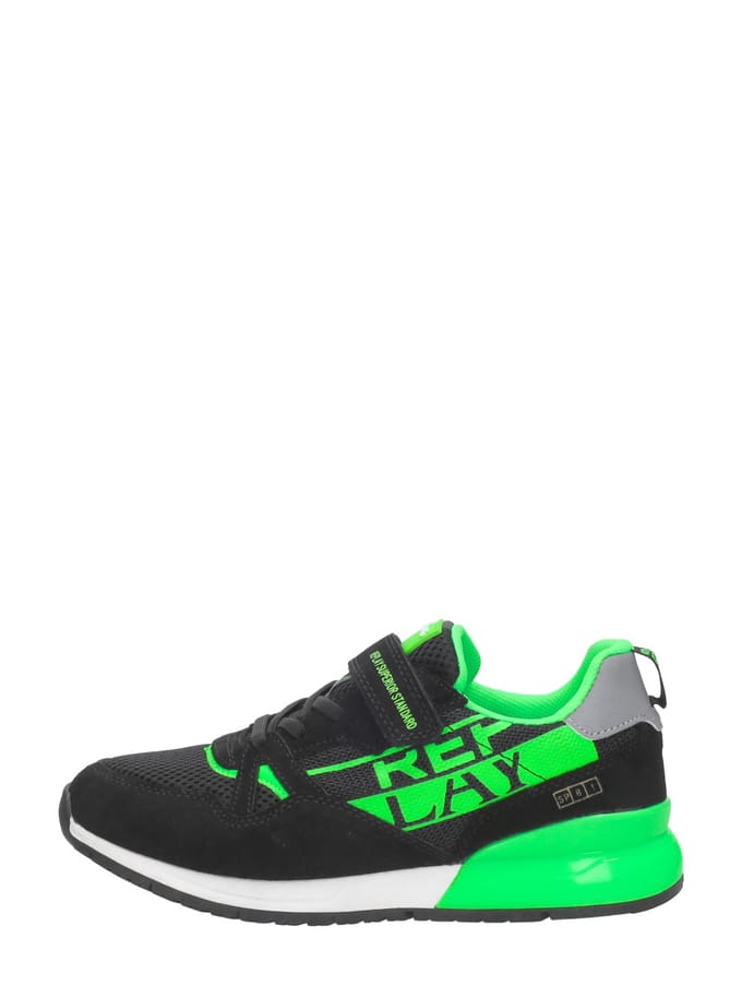 Replay Shoot Jr11 Sneakers Jongens - Leren Sneaker - Zwart - Maat 32