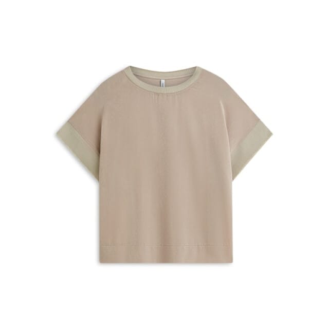 Summum satin jersey mix boxy top 3s5330-30797 708 light