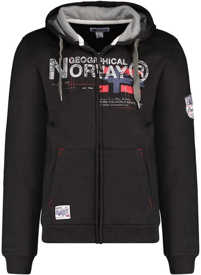Gisland Vest Met Capuchon En Rits Zwart Geographical Norway - M