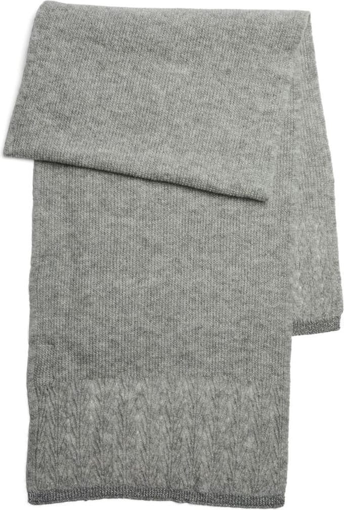 Pieces Pcnohanna Long Scarf Lurex Light Grey Silver | Grijs | Maat: One Size