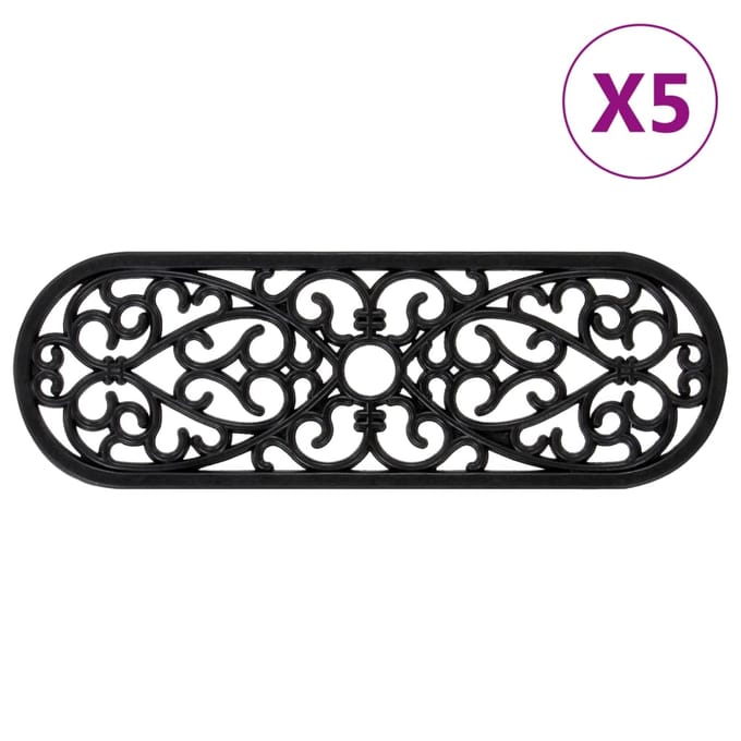 vidaXL - Trapmatten - 5 - st - 25x75 - cm - rubber