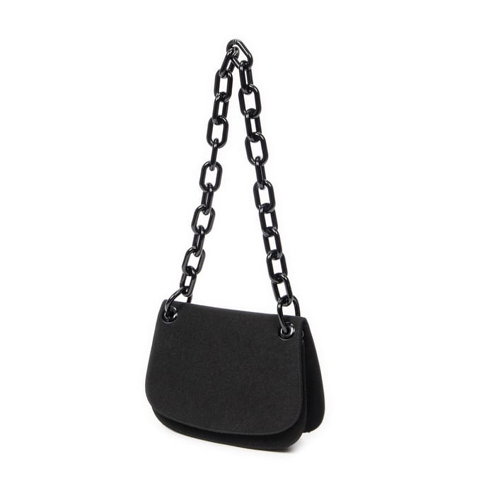 Lucite Chain Shoulder Flap  Schoudertas