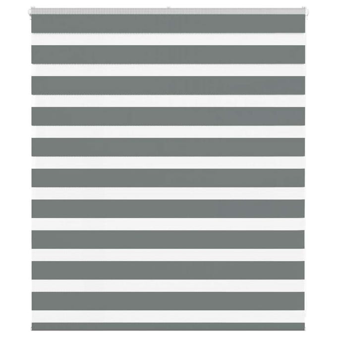 vidaXL - Zebra - rolgordijn - 125x100 - cm - stofbreedte - 120,9 - cm - donkergrijs