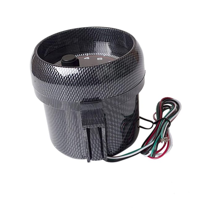 3,75  Auto Universele koolstofvezel Toerenteller Meter Wit Inter Shift licht 0-8000 RPM black