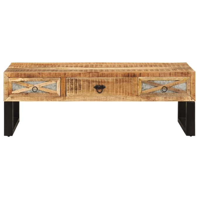vidaXL - Salontafel - 110x50x38 - cm - massief - mangohout