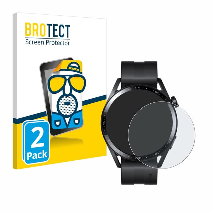 BROTECT - Screenprotector voor Huawei Watch GT 3 (46 mm) - Folie Beschermfolie matte 2 Stuks