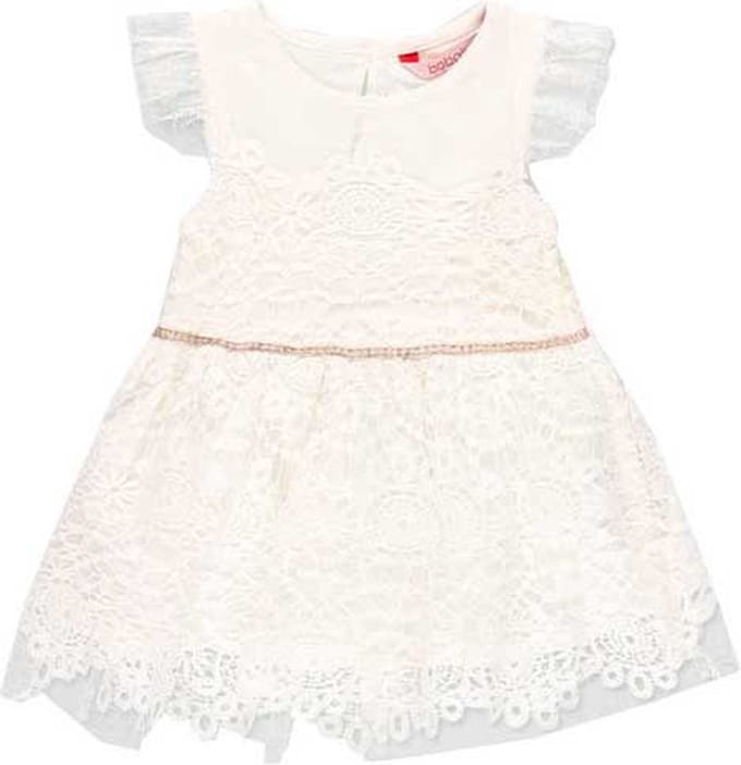 Boboli Guipure Jurk Wit 6 Months Meisjes