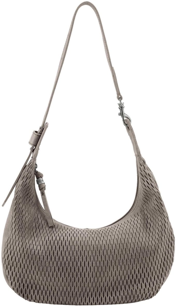 FREDsBRUDER Leren schoudertas Soft Cut Round Crossbag Muddy Khaki Brown bruine