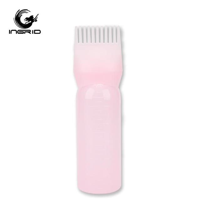 Haarkleurfles, kamfles, verfcrème kleuring haarverzorgingsfles, shampoofles, kapsalon thuis pink