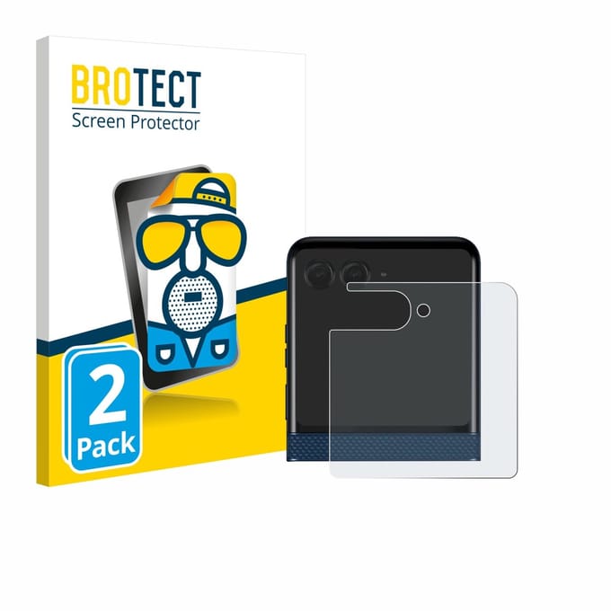BROTECT - Screenprotector voor Motorola Razr 60 (Achterdisplay) - Folie Beschermfolie matte 2 Stuks