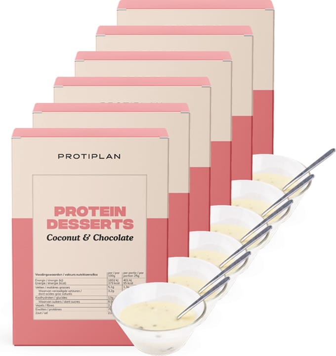 Protiplan - Dessert Kokos Chocolade - 6 stuks - 6 x 7 x 25 g - Koolhydraatarm dessert