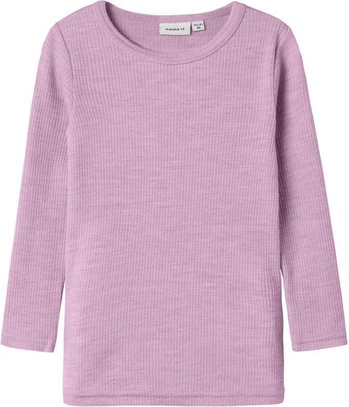 NAME IT - NMNWAX WOOL RIB LS TOP NOOS - Unisex - Lange mouwen shirts