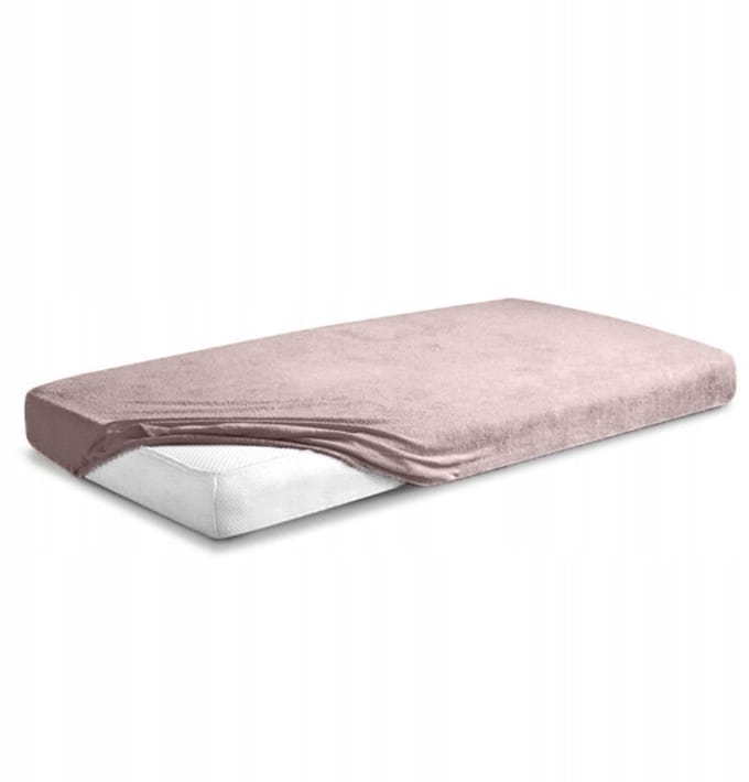Badstof hoeslaken met elastiek 120x200 cm - Beige