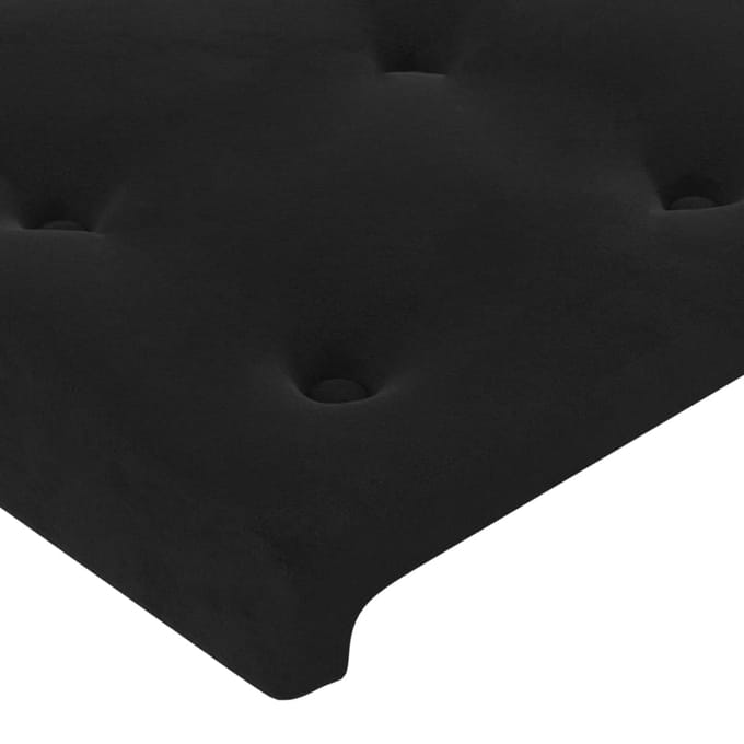 vidaXL - Hoofdbord - LED - 203x16x118/128 - cm - fluweel - zwart