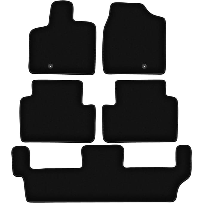 BASIC zwarte veloursmatten voor: Lancia Voyager 7-zits (2011-2016)