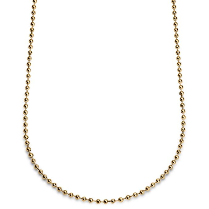 Essentials | 4 mm Goudkleurige Ketting met Bolletjes Schakels
