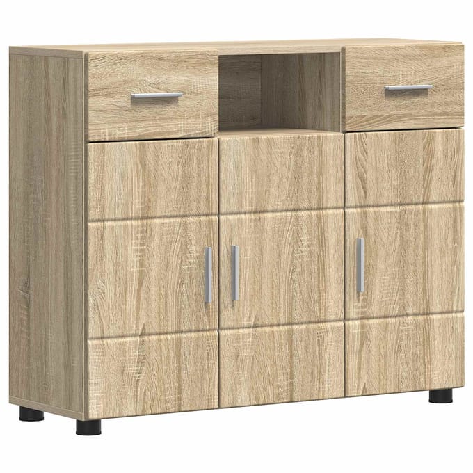 vidaXL - Houten - Kast - Sonoma - Eik - Bewerkt - hout