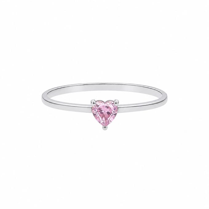 ring met hartje steen zirkonia