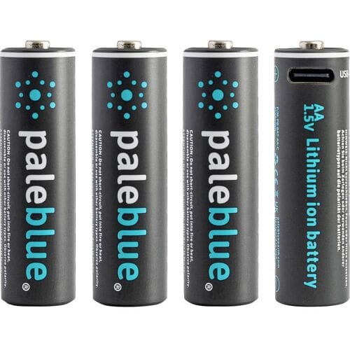 Paleblue AA USB-C oplaadbare batterijen (4x) - Lithium - lichter, sneller opladen, hoger vermogen, duurzaam - 1% for the planet