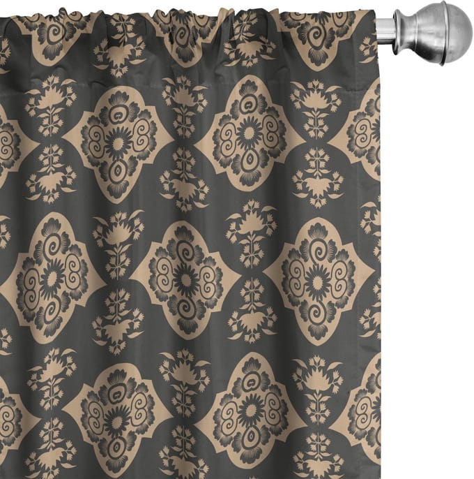 ABAKUHAUS Gordijnen – 2x75x225 cm – Microvezel – Donker Sepia Tan