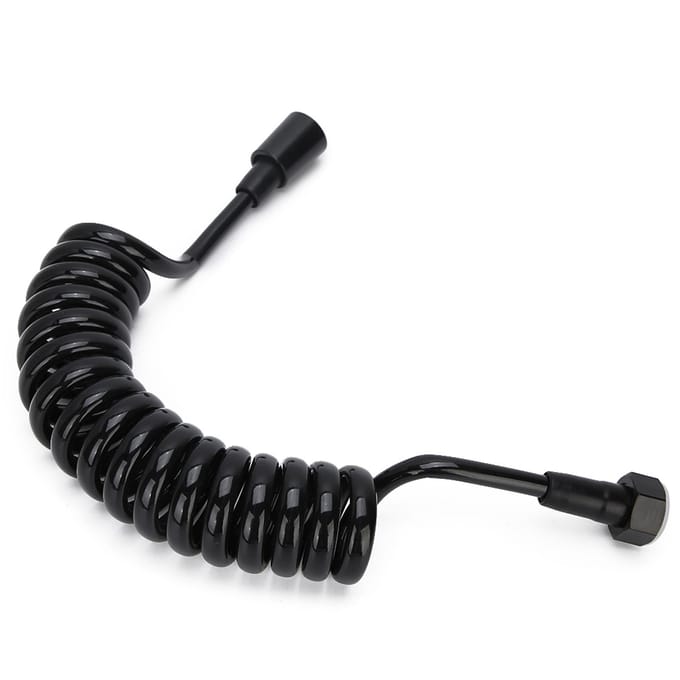 2m Koperen Dop Bidet Doucheslang Flexibele Intrekbare Veer Doucheslang Accessoire black