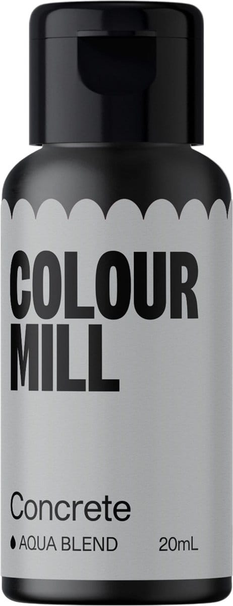 Colour Mill Aqua Blend Voedingskleurstof op Waterbasis - Concrete - 20 ml