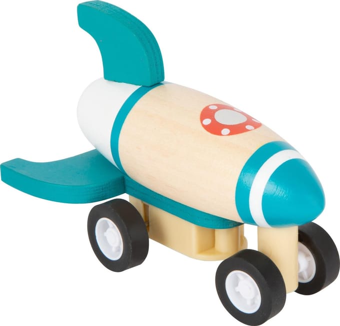 Small Foot - Houten Pull-back Vliegtuigen, Set van 3