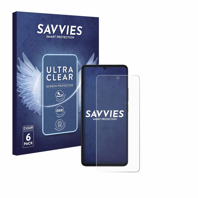 Savvies - Screenprotector voor Xiaomi Poco X6 Pro - Folie Beschermfolie transparant 6 Stuks