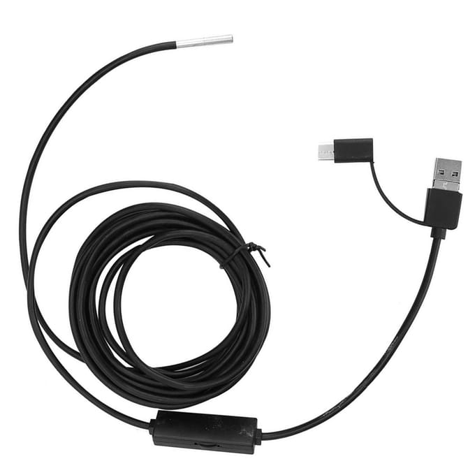 3-in-1 voor Android Type C mobiele telefoon 3,9 mm lens Hoge definitie waterdichte endoscoop(5m kabel ) black