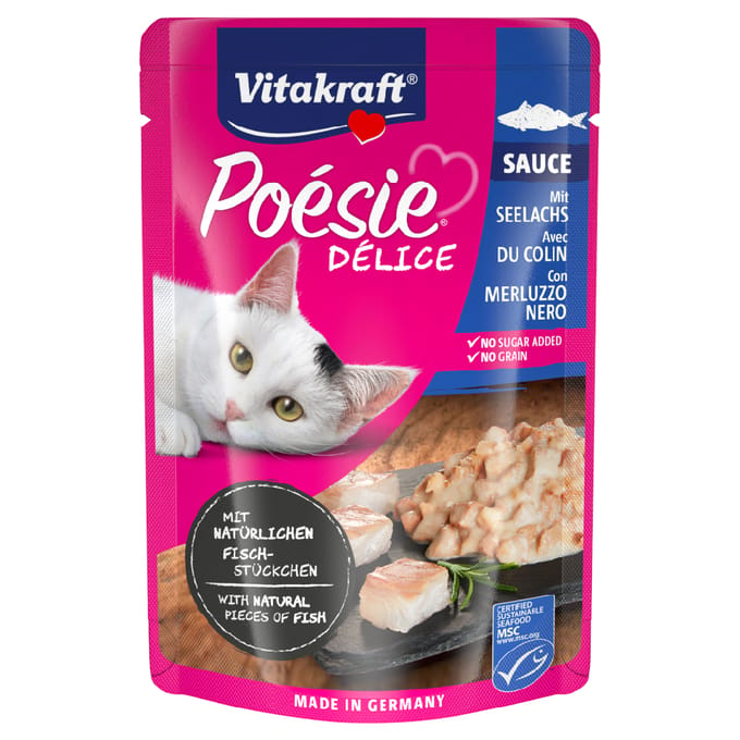 Vitakraft Poesie Delisauce 85g - kattenvoer - 23xkoolvis