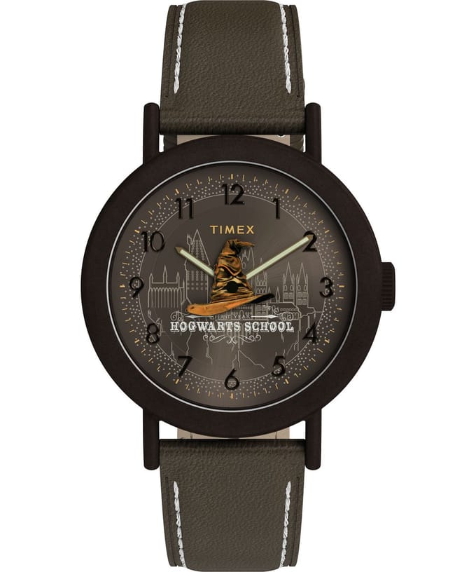 Timex Harry Potter x Timex Weekender Sorting Hat TW2Y77000 Horloge - Leer - Bruin - Ø 37 mm