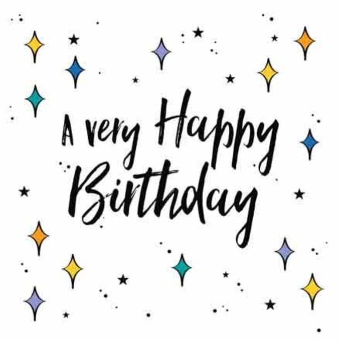 Wenskaart - A Very Happy Birthday